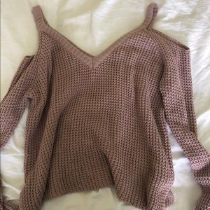 off the shoulder sweater